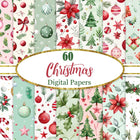 Christmas Digital Paper Bundle 60 Seamless 2048x2048 JPG Patterns