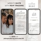 Digital wedding invitation with RSVP, Online wedding invite with rsvp tracking, wedding invite with countdown, RSVP tracking wedding invite
