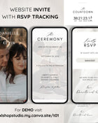 Digital wedding invitation with RSVP, Online wedding invite with rsvp tracking, wedding invite with countdown, RSVP tracking wedding invite