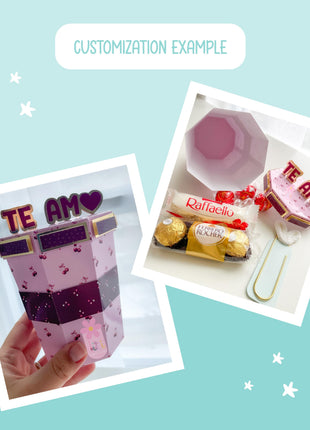 Printable Coffee Cup Gift Box SVG Template DIY Party Favor