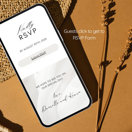 Digital wedding invitation with RSVP, Online wedding invite with rsvp tracking, wedding invite with countdown, RSVP tracking wedding invite