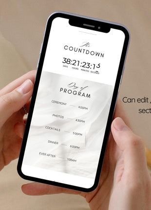 Digital wedding invitation with RSVP, Online wedding invite with rsvp tracking, wedding invite with countdown, RSVP tracking wedding invite