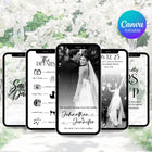 Modern Digital Wedding Invitation with RSVP Link – Editable Canva Template