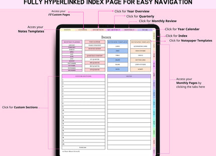 Daily Digital Planner Portrait 2025-2027 Undated Hyperlinked GoodNotes