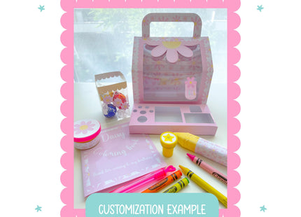 Printable Activity Party Favor Box Template for Kids Birthday Parties