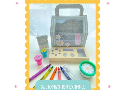 Printable Activity Party Favor Box Template for Kids Birthday Parties