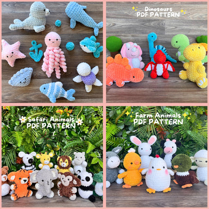 500+ Crochet Patterns, Crochet Pattern Bundle, Amigurumi Crochet Patterns, Animal Halloween Christmas Patterns