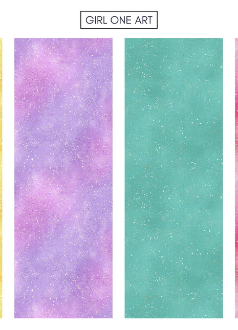 Dreamy Pastel Digital Paper Textures Rainbow Glitter Cloud Patterns