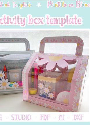 Printable Activity Party Favor Box Template for Kids Birthday Parties