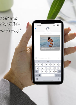 Clickable Envelope Beige Animated Wedding Invitation, Custom Wedding Digital Invitation, Editable Digital Template Electronic Invite WI20