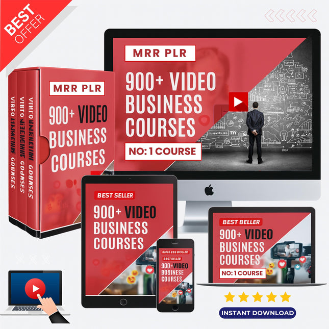 900+ Business Courses Bundle | MRR, PLR, Resell Rights | Video Courses, Marketing Courses, Dropshipping Courses, Courses, Digital Business