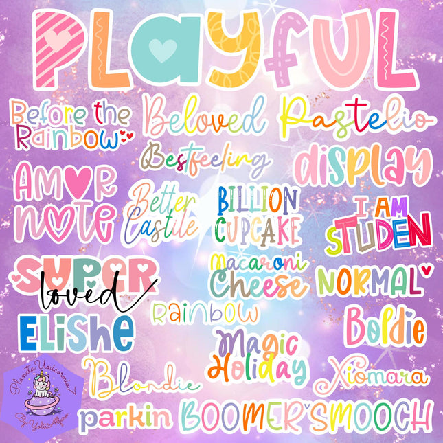 Playful font, playful font, beautiful fonts, beautiful typefaces, playful typography, there are more than 20. Includes fonts in .TTF and .OTF