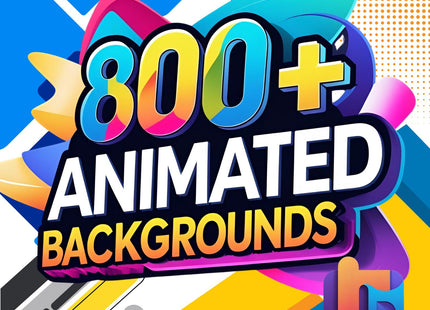 800 Animated Backgrounds Bundle for Premiere Pro Loopable Overlays