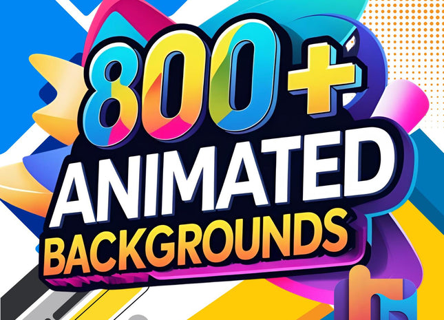 800 Animated Backgrounds Bundle for Premiere Pro Loopable Overlays