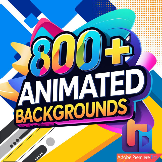 800 Animated Backgrounds Bundle for Premiere Pro Loopable Overlays