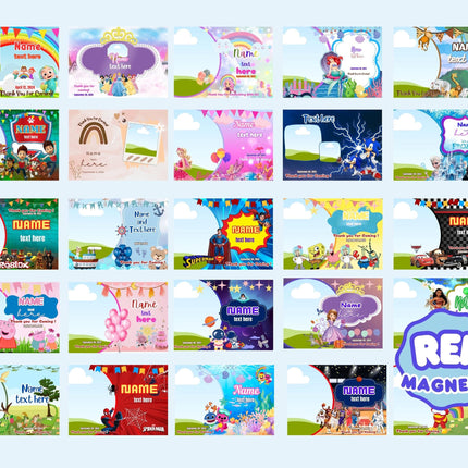 Party Favor Set Templates Bundle Party Canva Editable Favors Gift Chip Bag Templates party favor box baby shower party kids