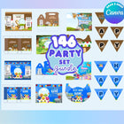 Party Favor Set Templates Bundle Party Canva Editable Favors Gift Chip Bag Templates party favor box baby shower party kids