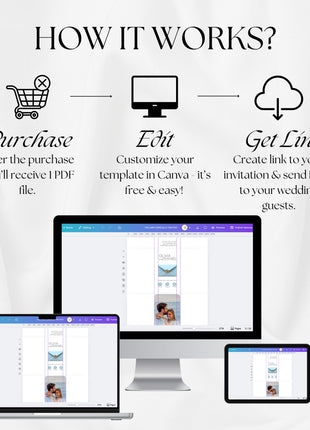 Clickable Envelope Beige Animated Wedding Invitation, Custom Wedding Digital Invitation, Editable Digital Template Electronic Invite WI20