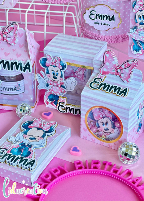 Minnie Mouse Party Repackaging Kit Editable SVG PDF Studio Templates