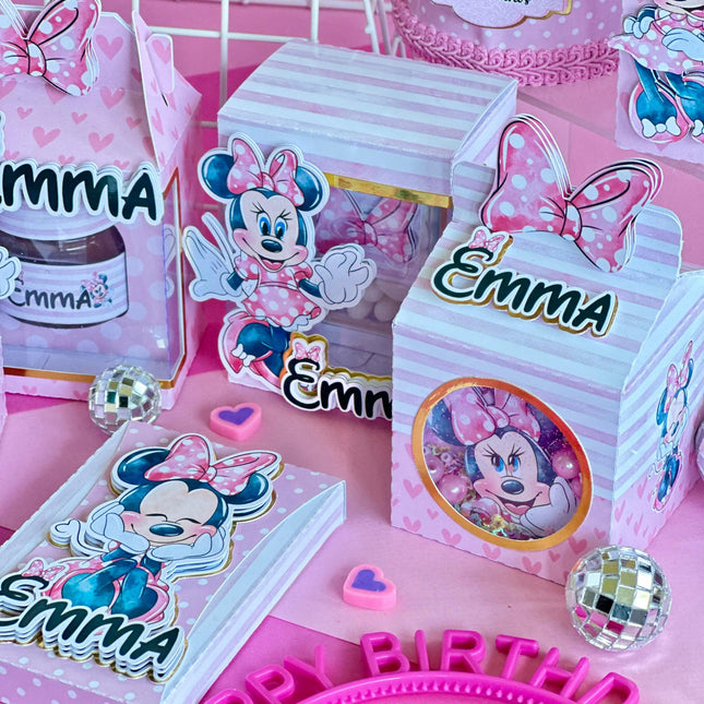 Minnie Mouse Party Repackaging Kit Editable SVG PDF Studio Templates