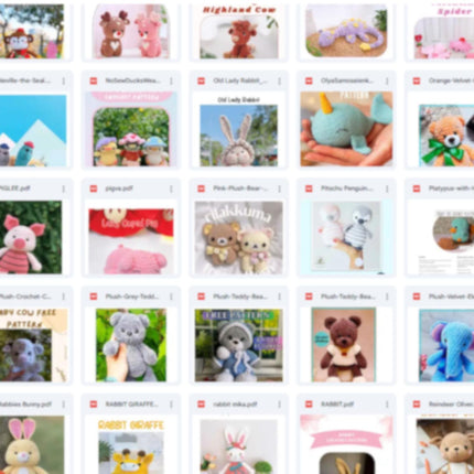 250+ Amigurumi Crochet Patterns Bundle PDF, Massive Collection of Cute DIY Toys, Beginner-Friendly Crochet Ebook with Tutorials in English
