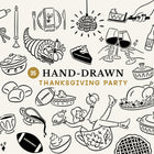 Hand-Drawn Thanksgiving Clipart SVG Bundle Autumn Doodles Friendsgiving