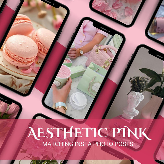 Stock Photo | 150+ Pink Aesthetic Photo | Faceless Photo | MRR PLR | Aesthetic Stock Photo
