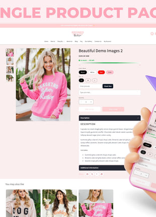 Refined Elegance Pink Shopify Theme: Feminine, Minimal, Cute, Editable Canva