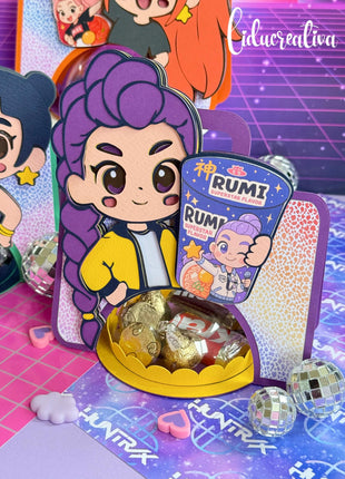 K-Pop Candy Holder Printable Templates Pack — 3 Cute Characters