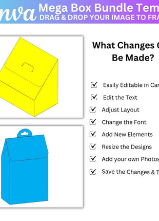 15 Mega Box Canva Template Bundle Editable Gift Treat Boxes