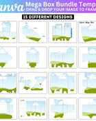 15 Mega Box Canva Template Bundle Editable Gift Treat Boxes