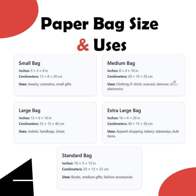 Paper Bag Dieline Bundle 5 Sizes Kraft Bag Template Pack