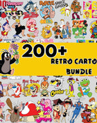 200+ Amusing Vintage Cartoon SVG PNG Clipart Pack for Crafters