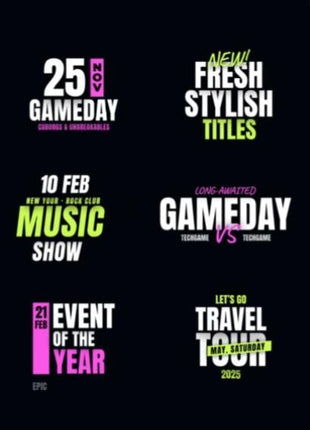 Fresh Text Animation Titles Pack for DaVinci Resolve 4K Templates