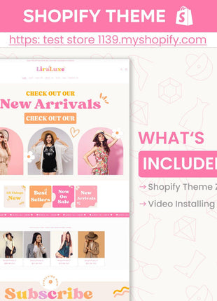 Liraluxe Modern Feminine Shopify Theme OS 2.0 - Pink eCommerce Website