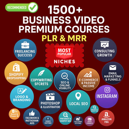 1500+ Business Video Courses Bundle with PLR & MRR Rights