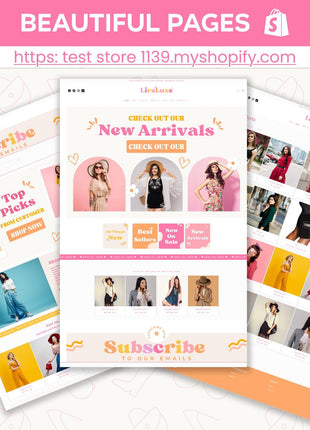 Liraluxe Modern Feminine Shopify Theme OS 2.0 - Pink eCommerce Website