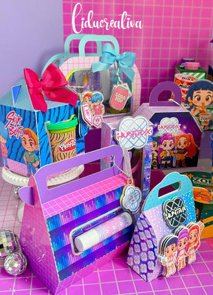 K-Pop Warriors Party Decor Editable Template Kit — 8 Files