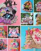 40-Theme Editable Cake Topper Files for Silhouette Studio Instant Download