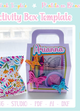 Printable Kids Activity Box Template Editable DIY Party Favor Kit