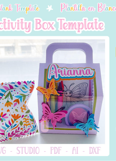 Printable Kids Activity Box Template Editable DIY Party Favor Kit