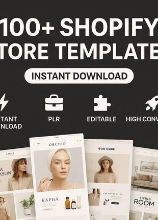 100+ Premium Shopify Themes: DFY Editable High-Converting Templates PLR/MRR License