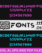 Kpop Demon Hunters Huntrix Anime Font Bundle OTF TTF SVG