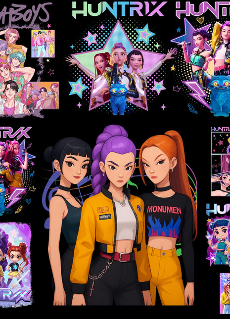 Kpop Demon Hunters PNG Bundle 50+ Transparent High-Res PNGs