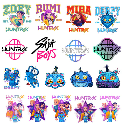 200 Huntrix Kpop Demon Hunters PNG SVG Digital Files for Cricut Design