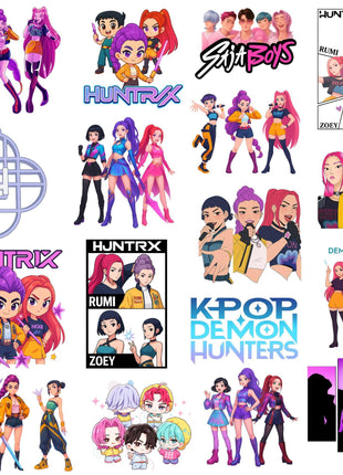 200 Huntrix Kpop Demon Hunters PNG SVG Digital Files for Cricut Design