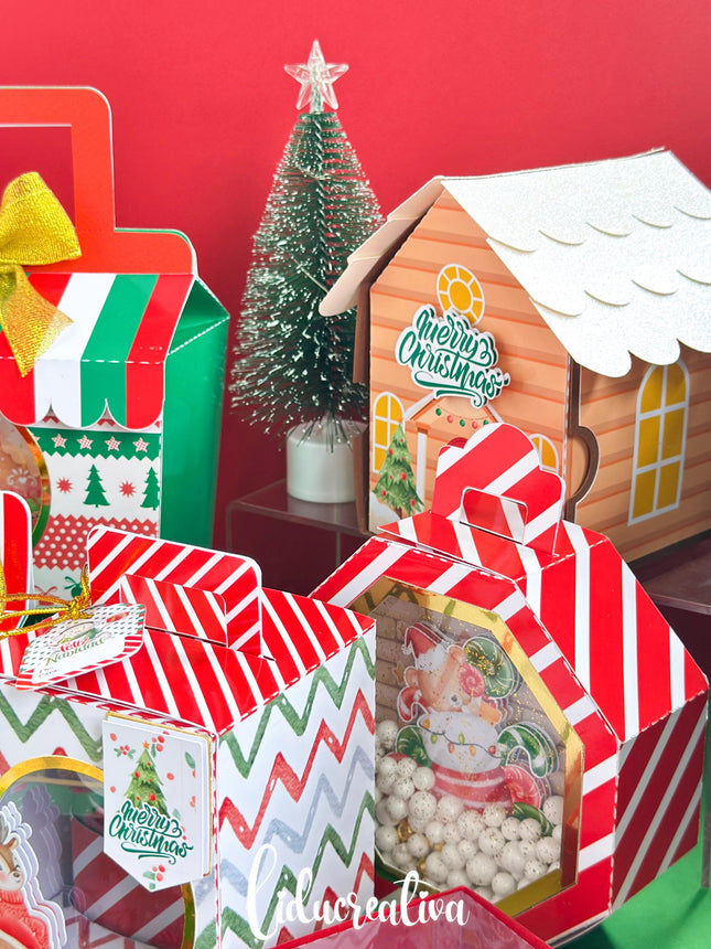 Editable Christmas Gift Box SVG Kit with 9 Printable Templates