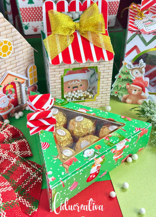 Editable Christmas Gift Box SVG Kit with 9 Printable Templates