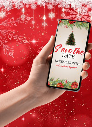 Editable Merry Christmas Party Invitation Template with Animated Video