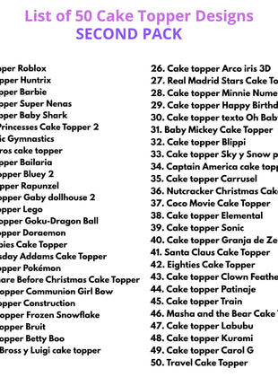 50 3D Cake Topper SVG Designs for Cricut Silhouette Parties